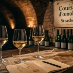 Cours oenologie strasbourg : verres de vins et carnet pour débuter