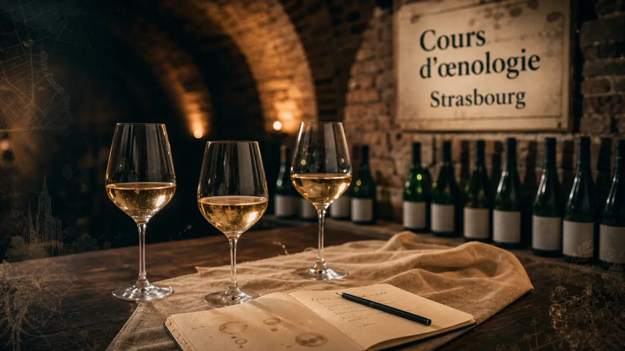 Cours oenologie strasbourg : verres de vins et carnet pour débuter