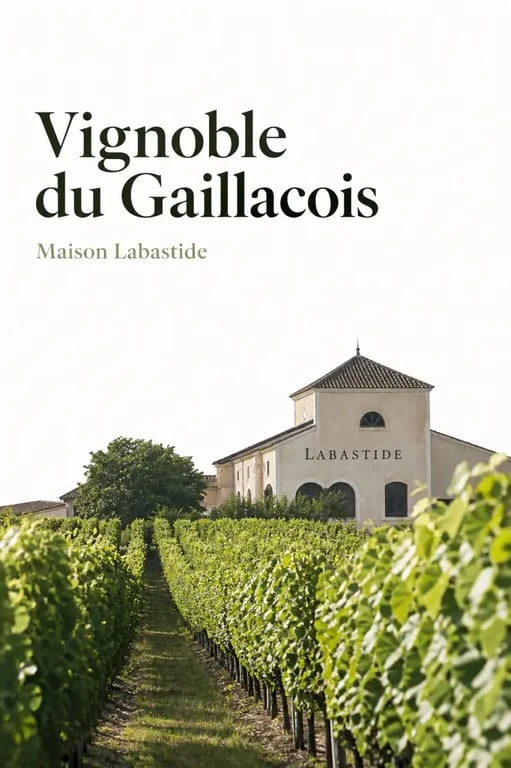 Maison Labastide vin gaillac dans le vignoble gaillacois avec la cave en arrière-plan