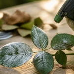 Oidium traitement curatif sur rosier : feuille blanche, pulvérisateur