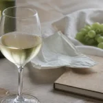 Vin nature chablis : verre de Chablis blanc sur pierre calcaire humide