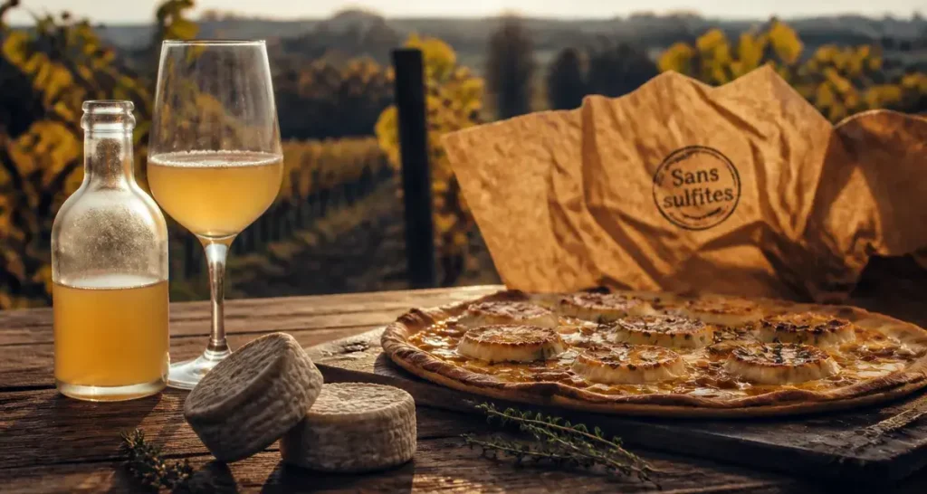 Vin nature Sancerre : verre trouble, crottin de Chavignol et miel
