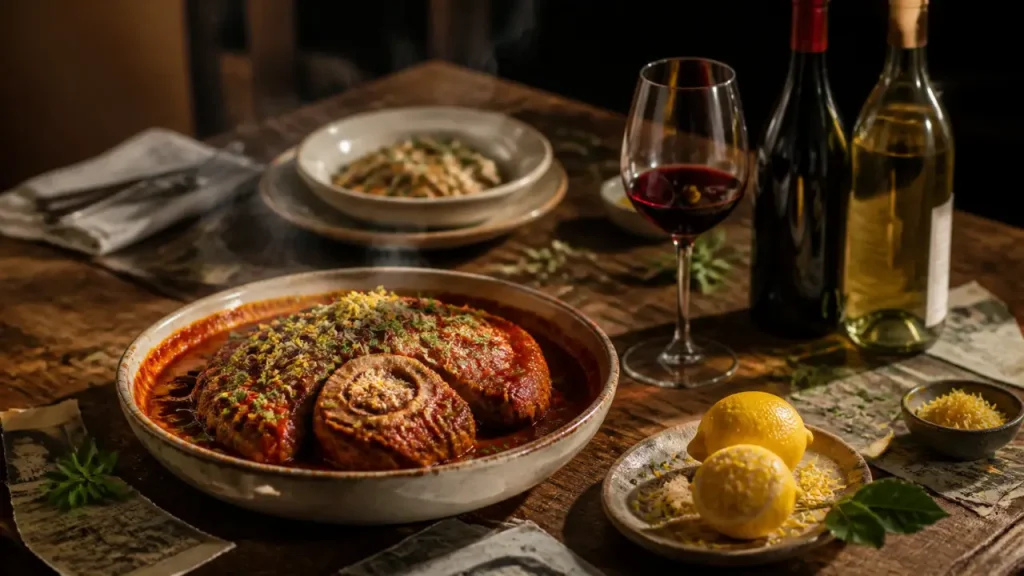 Vin osso bucco : rouge souple et blanc structuré