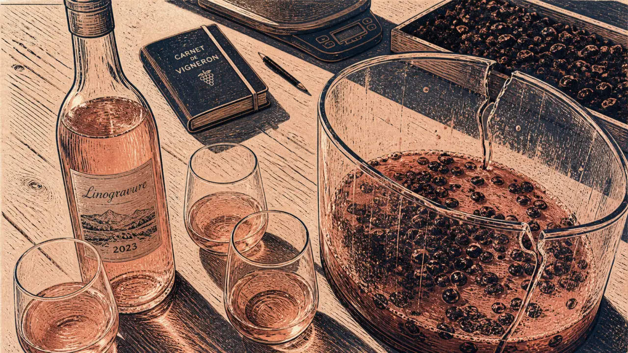 Vin rosé fabrication : saignée et couleur issue des pellicules de raisin