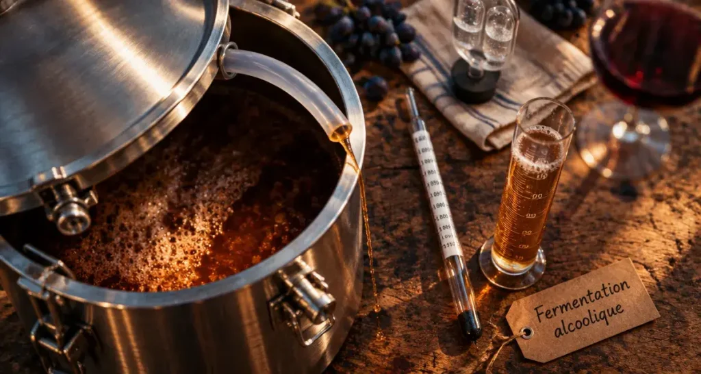 Fermentation du vin : mécanismes, durées et températures de vinification