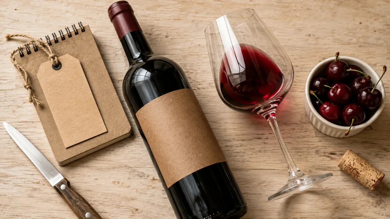 vin nature julien merle Beaujolais gamay, bouteille rouge et verre rubis